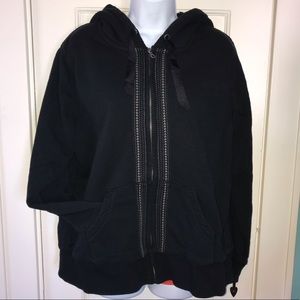 XXL black zip up hoodie